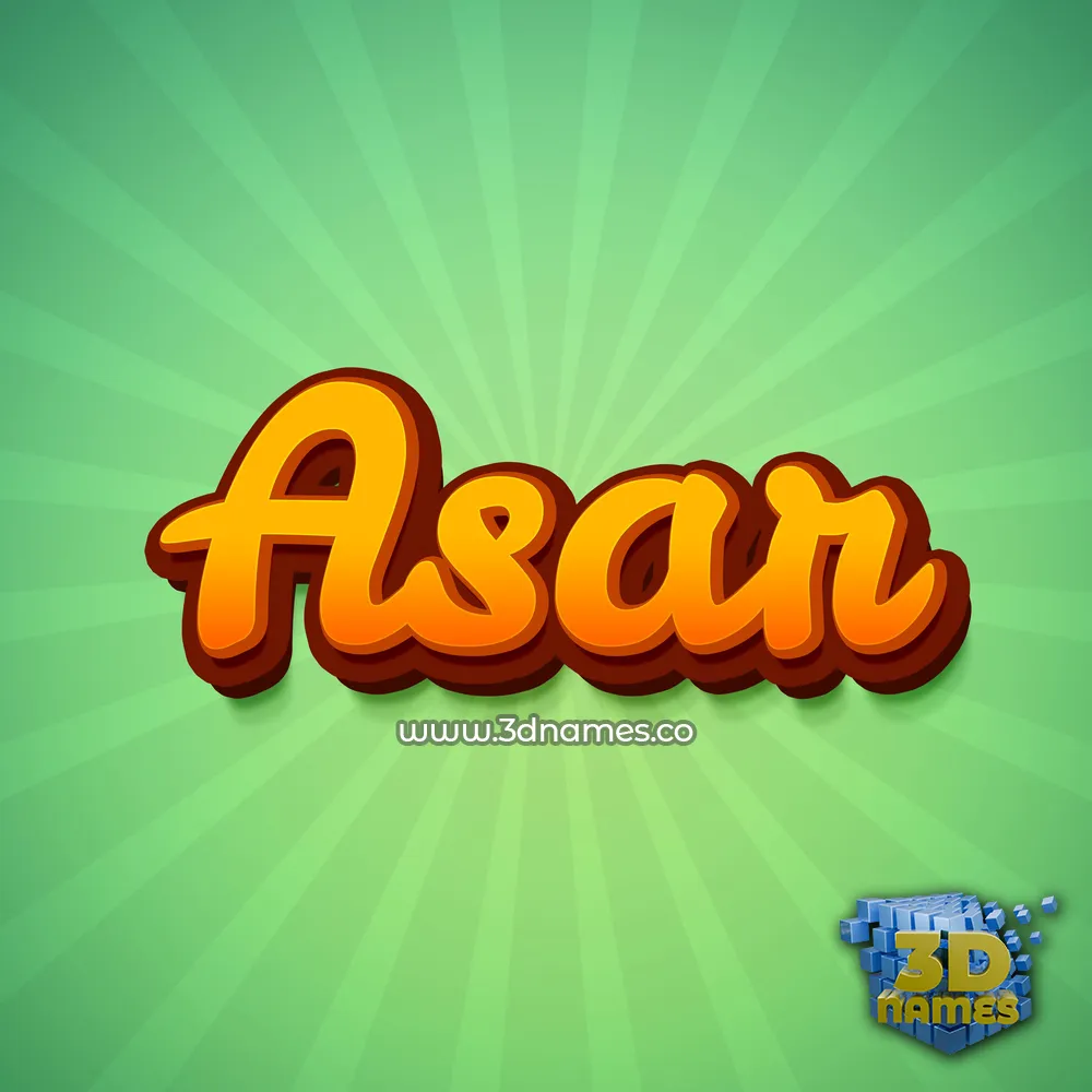 asar in Green Rays style - 3D name wallpaper asar in Green Rays style - 3D name wallpaper