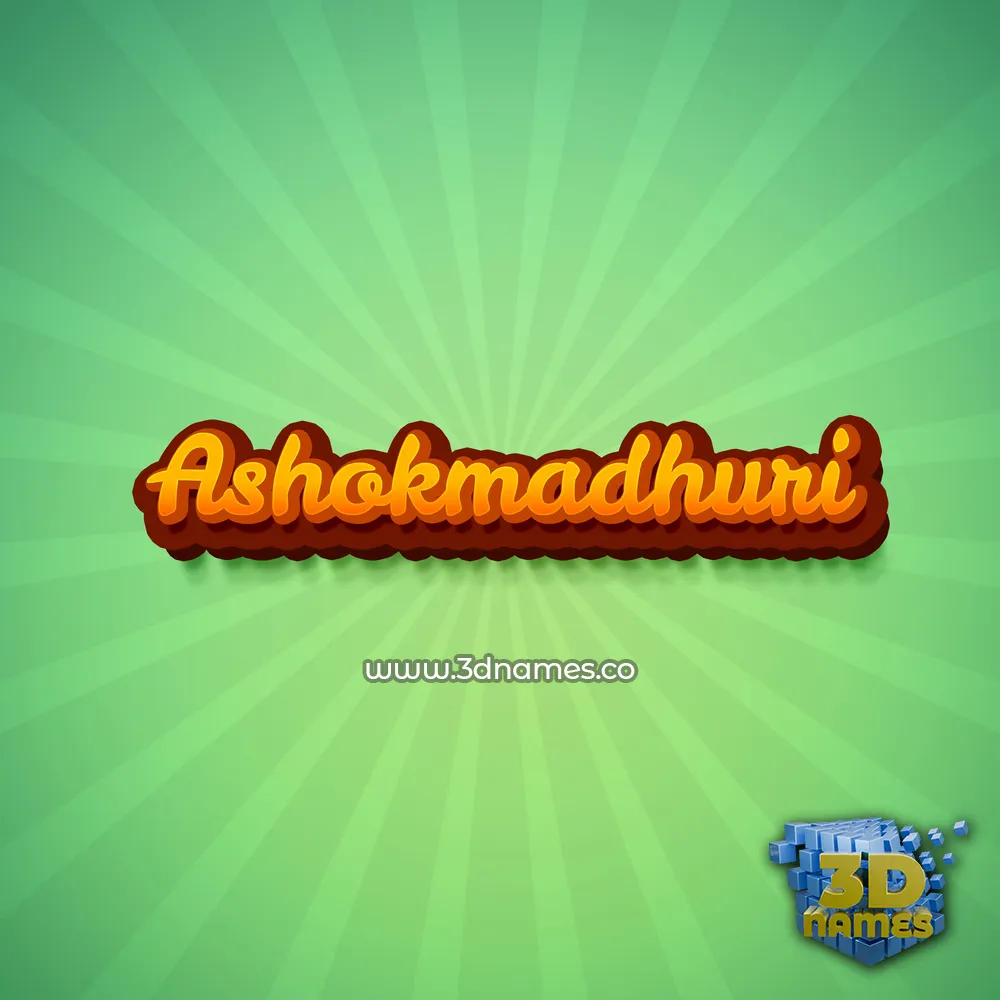 ashokmadhuri in Green Rays style - 3D name wallpaper