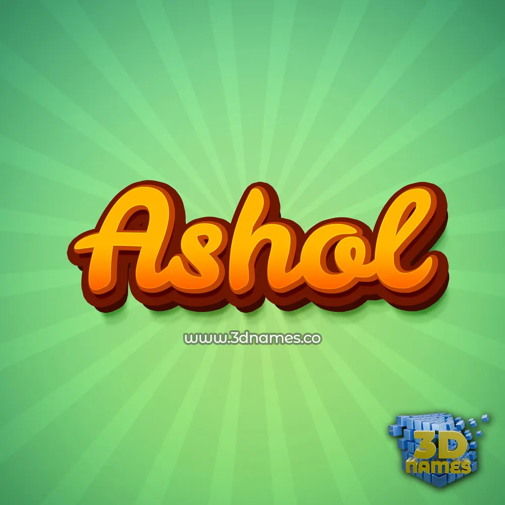 ashol in Green Rays style - 3D name wallpaper ashol in Green Rays style - 3D name wallpaper