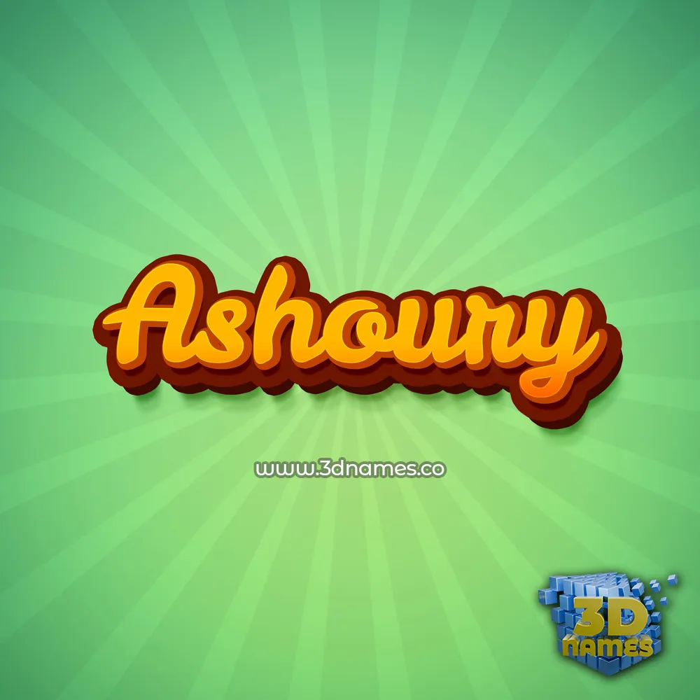 ashoury in Green Rays style - 3D name wallpaper ashoury in Green Rays style - 3D name wallpaper