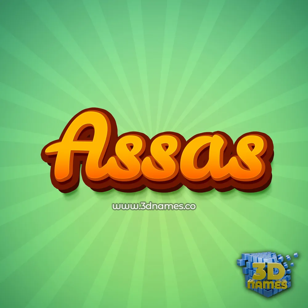 assas in Green Rays style - 3D name wallpaper