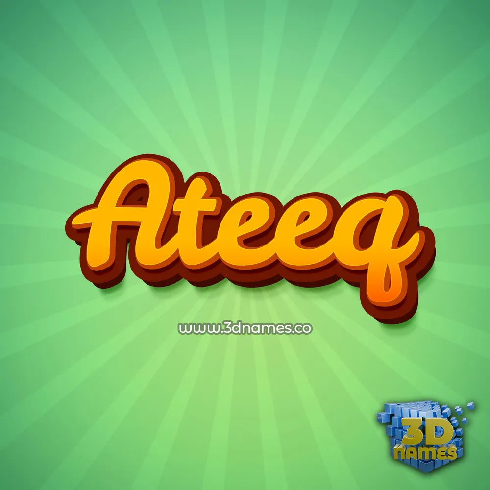 ateeq in Green Rays style - 3D name wallpaper ateeq in Green Rays style - 3D name wallpaper