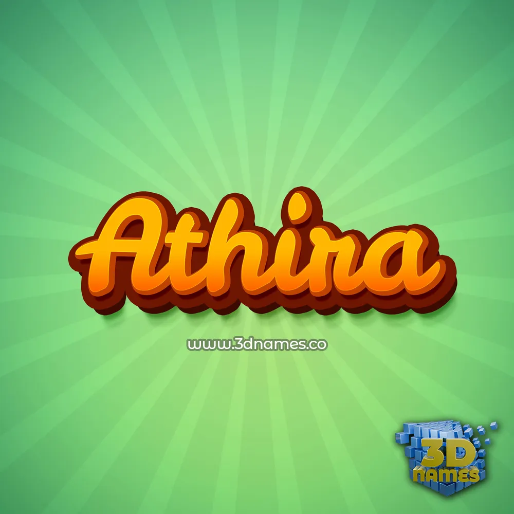 athira in Green Rays style - 3D name wallpaper