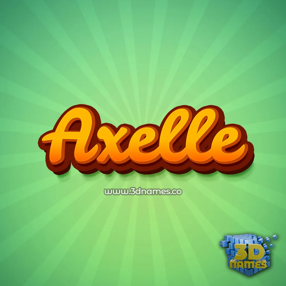 axelle in Green Rays style - 3D name wallpaper axelle in Green Rays style - 3D name wallpaper