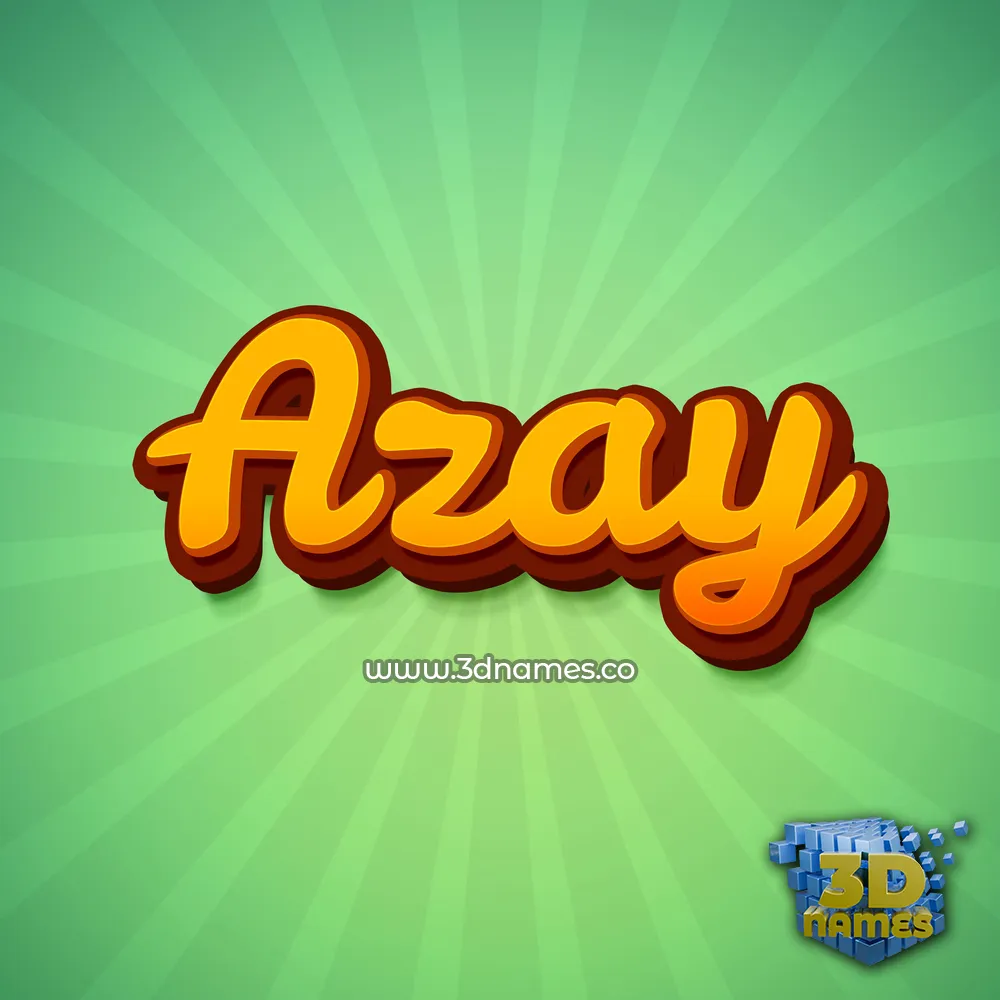 azay in Green Rays style - 3D name wallpaper azay in Green Rays style - 3D name wallpaper