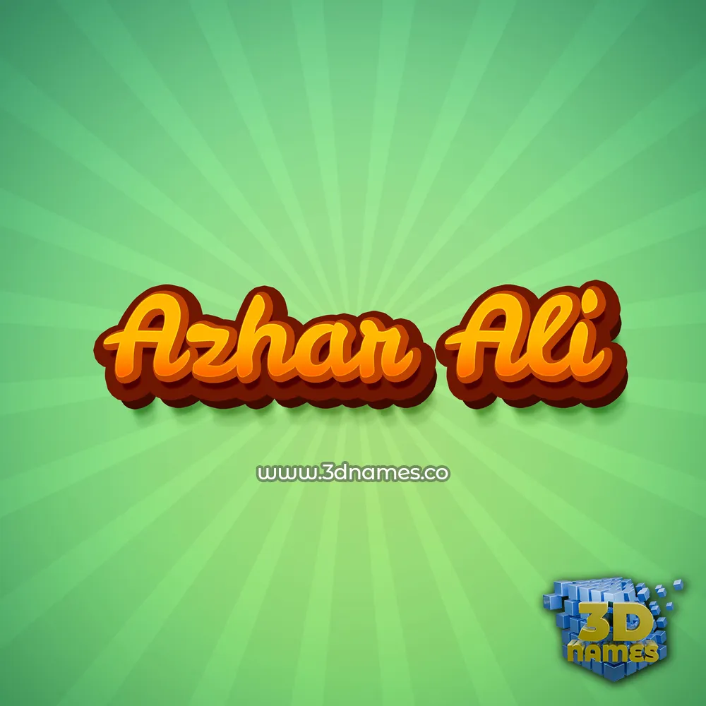 azhar ali in Green Rays style - 3D name wallpaper azhar ali in Green Rays style - 3D name wallpaper
