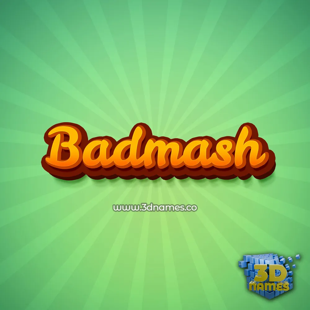 badmash in Green Rays style - 3D name wallpaper badmash in Green Rays style - 3D name wallpaper