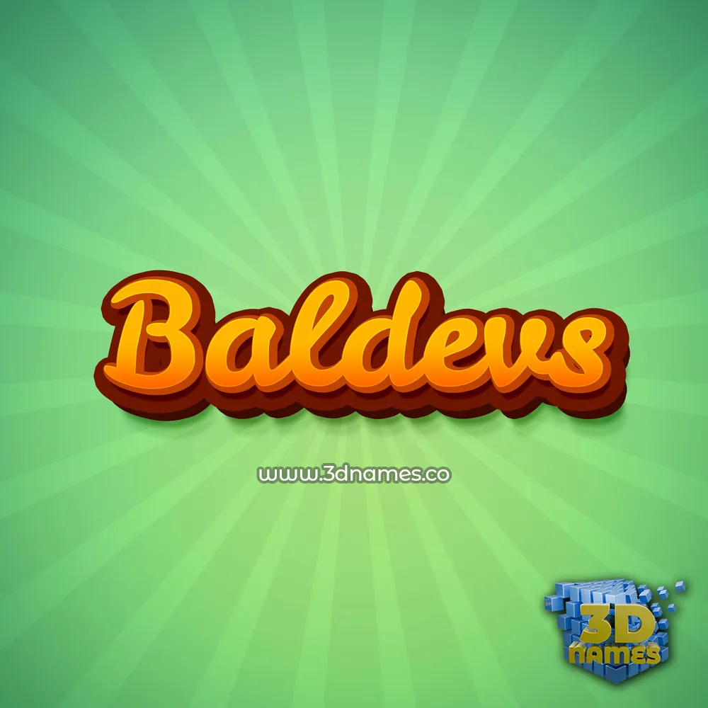baldevs in Green Rays style - 3D name wallpaper