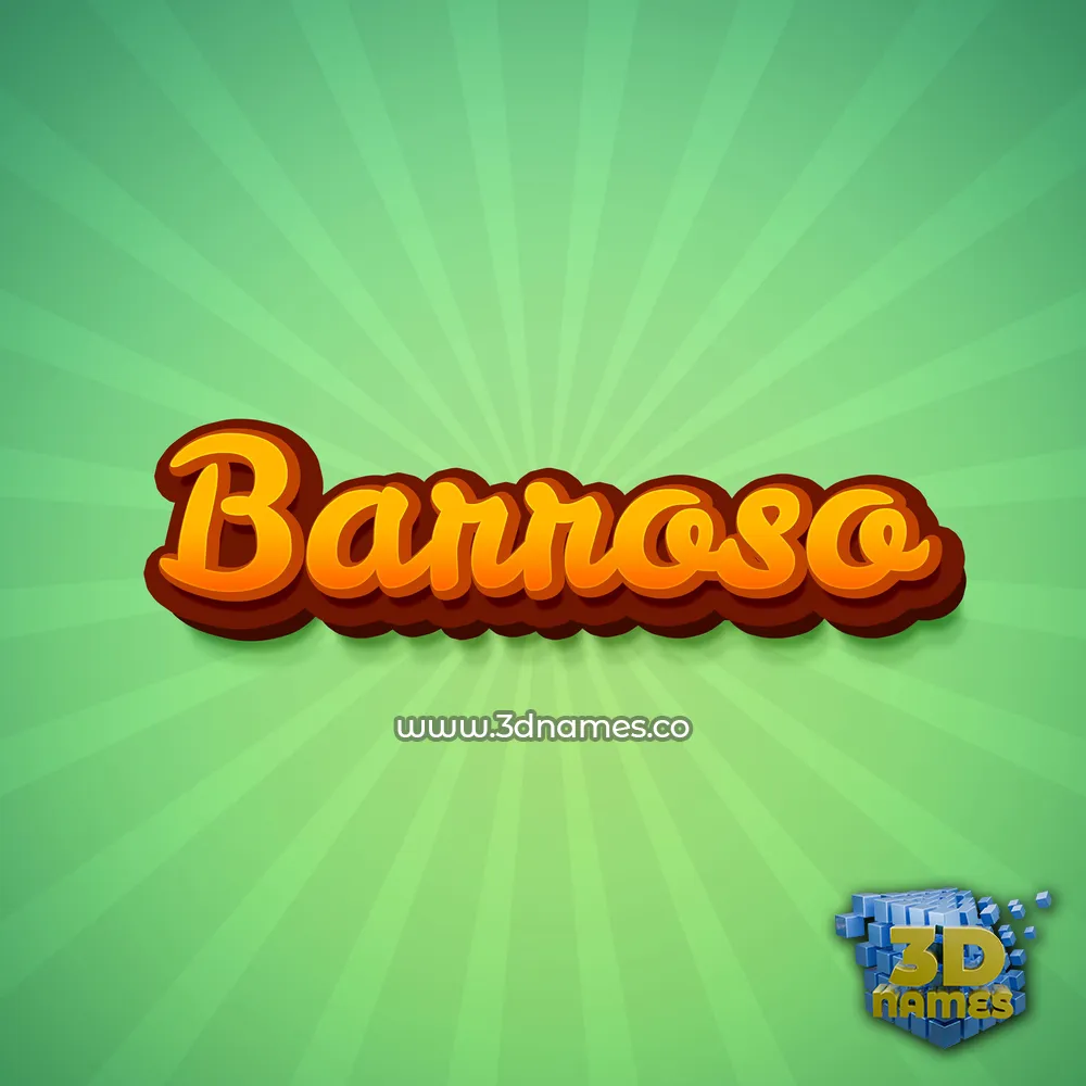 barroso in Green Rays style - 3D name wallpaper