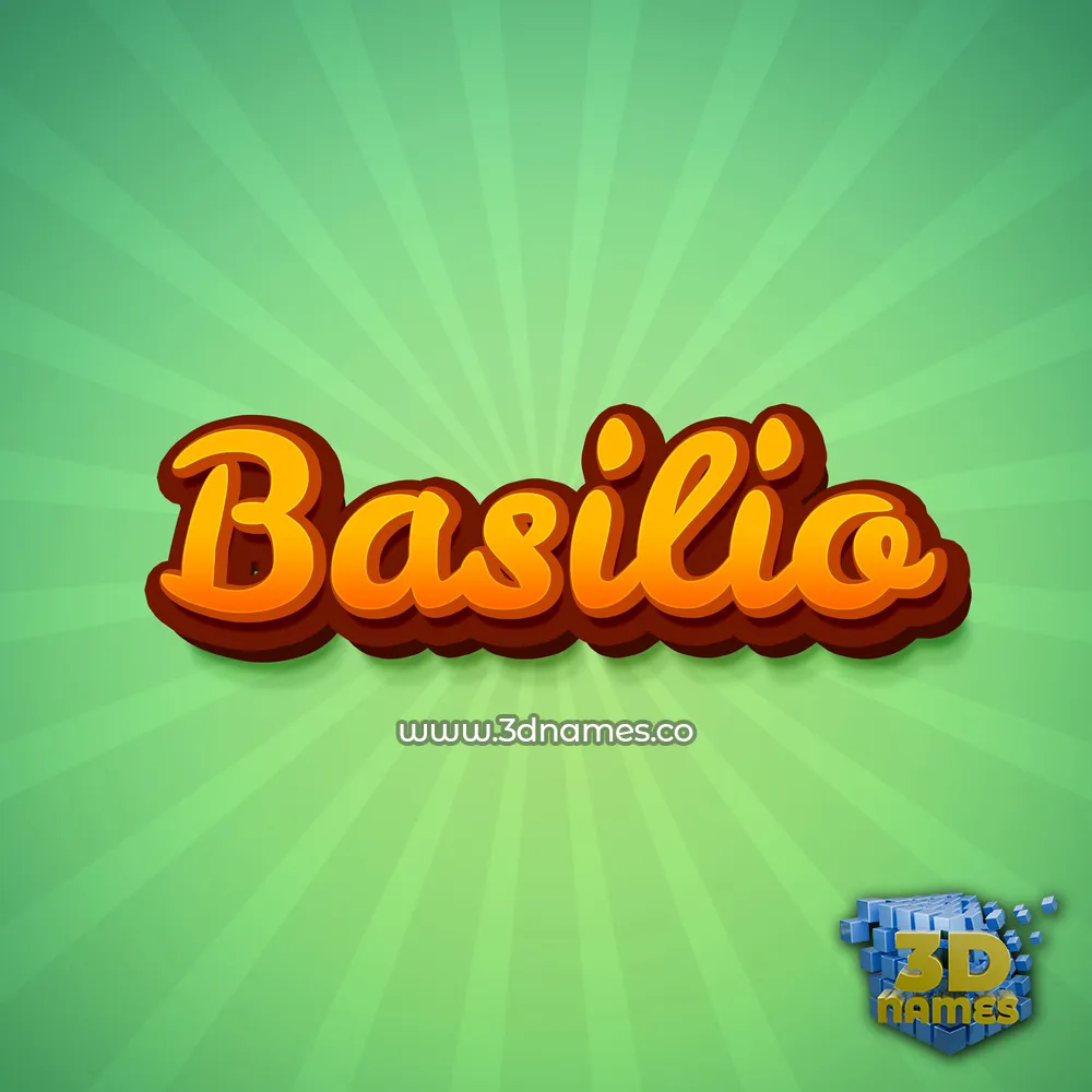 basilio in Green Rays style - 3D name wallpaper