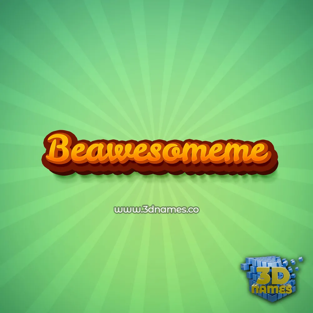 beawesomeme in Green Rays style - 3D name wallpaper beawesomeme in Green Rays style - 3D name wallpaper