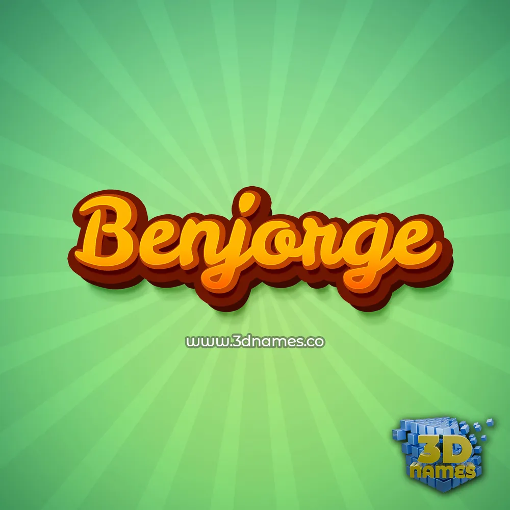 benjorge in Green Rays style - 3D name wallpaper