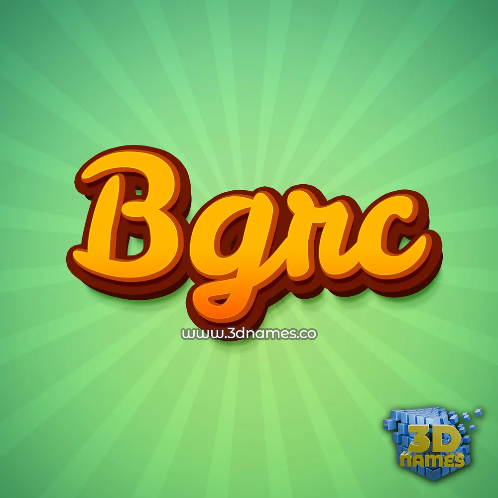 bgrc in Green Rays style - 3D name wallpaper bgrc in Green Rays style - 3D name wallpaper