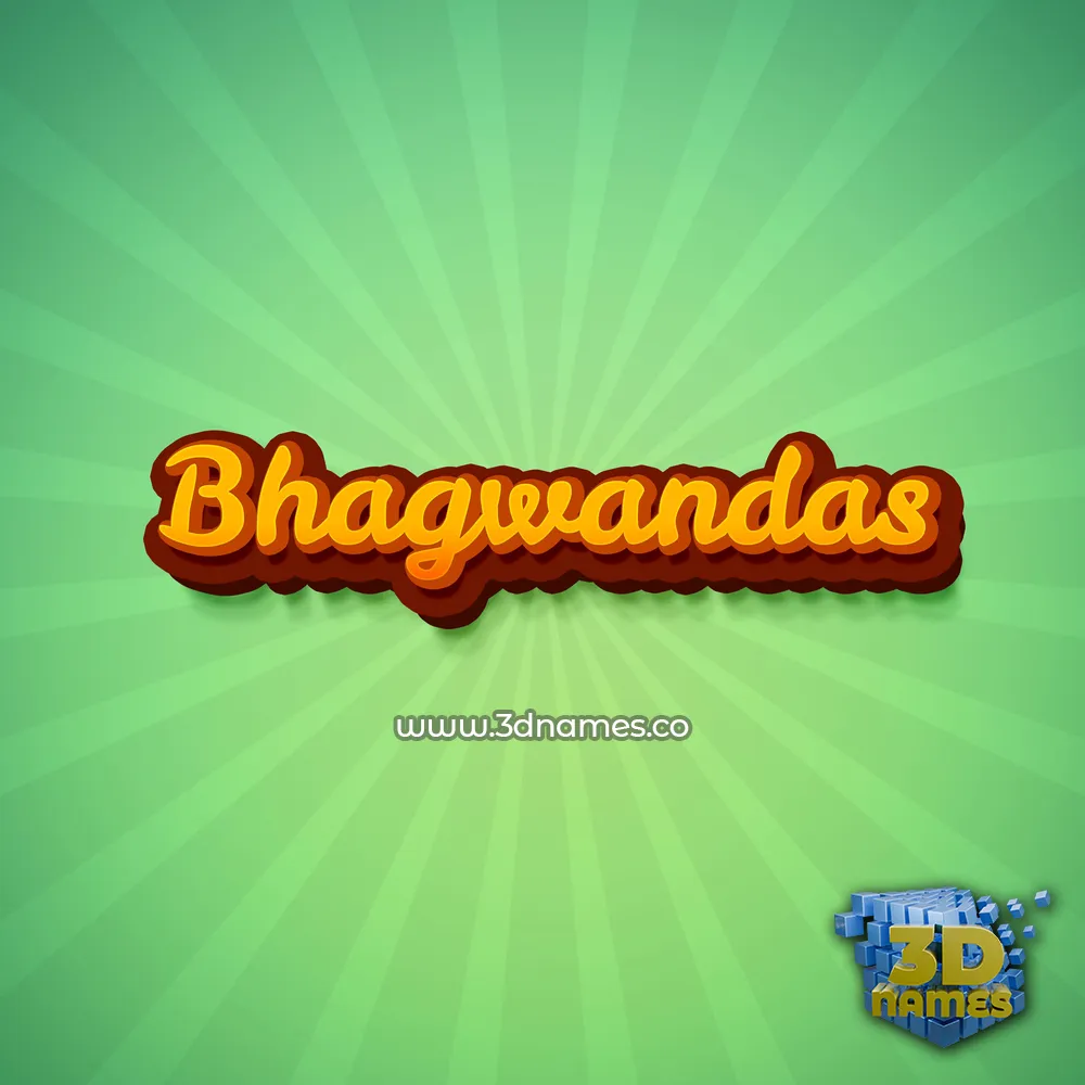 bhagwandas in Green Rays style - 3D name wallpaper