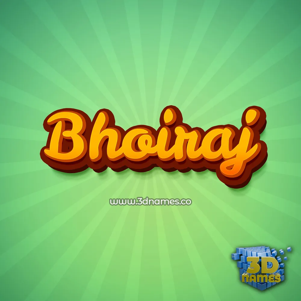 bhoiraj in Green Rays style - 3D name wallpaper