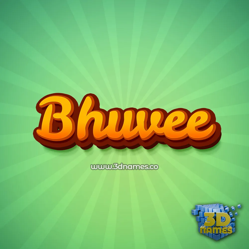 bhuvee in Green Rays style - 3D name wallpaper