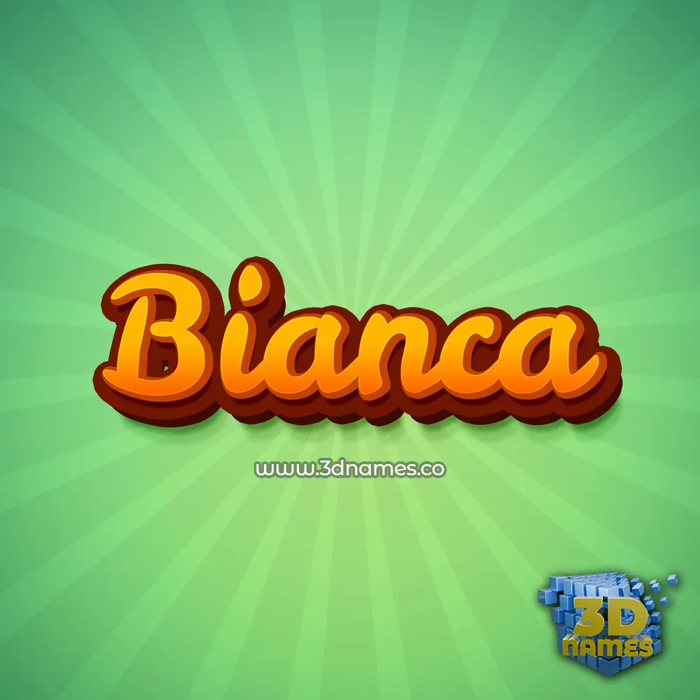 bianca in Green Rays style - 3D name wallpaper