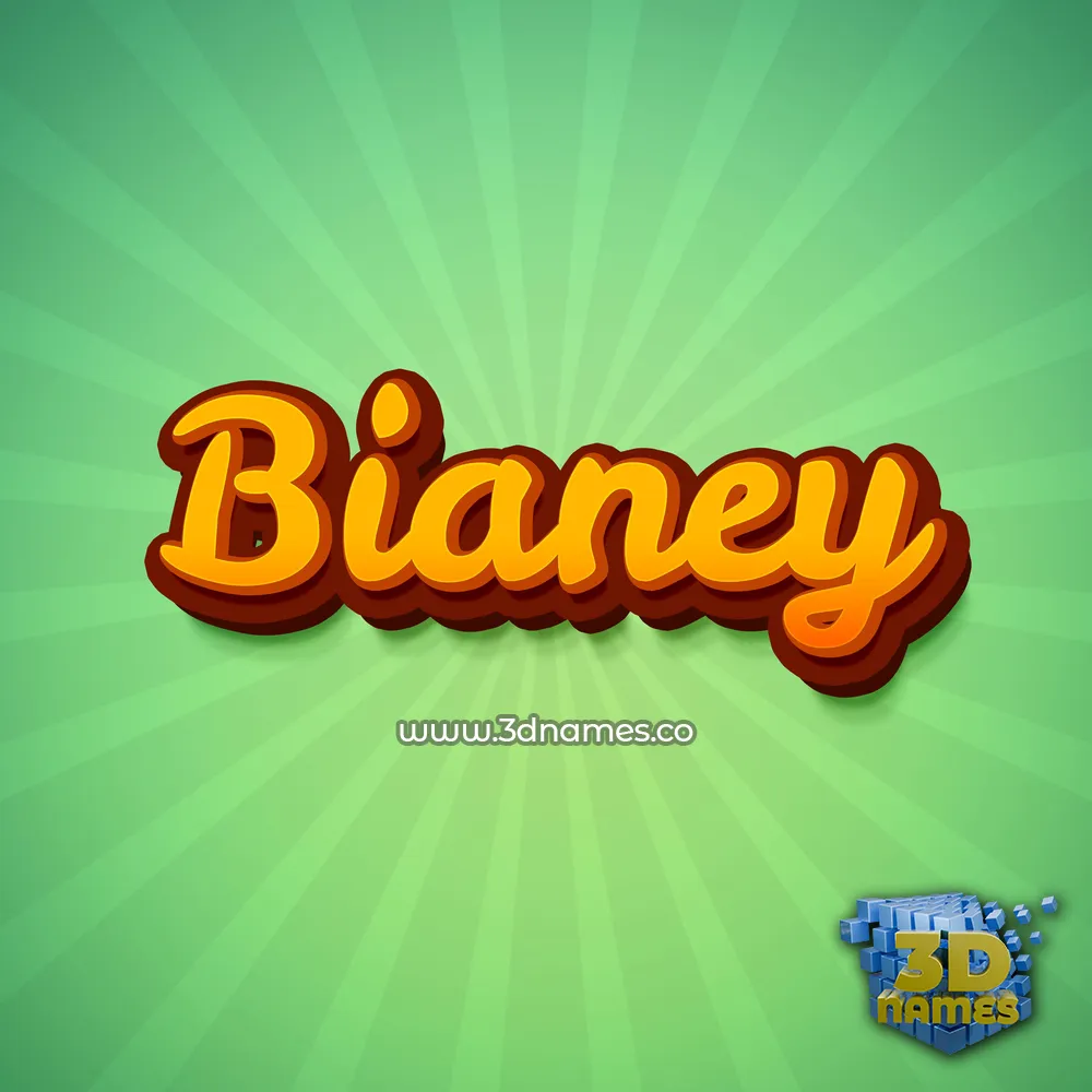 bianey in Green Rays style - 3D name wallpaper bianey in Green Rays style - 3D name wallpaper