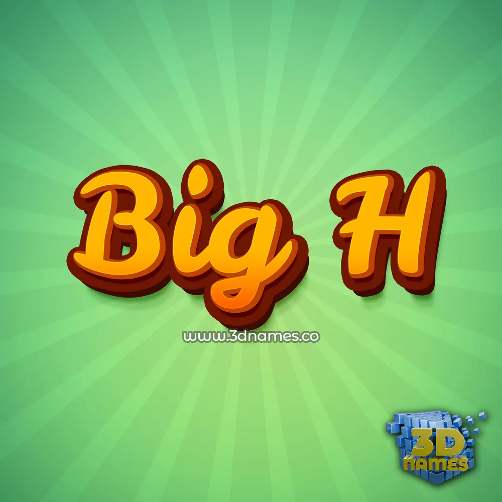 big h in Green Rays style - 3D name wallpaper big h in Green Rays style - 3D name wallpaper