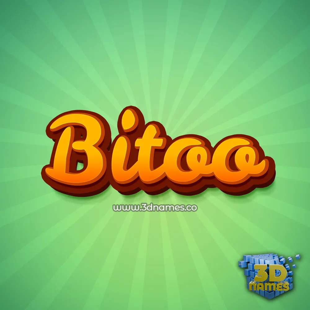 bitoo in Green Rays style - 3D name wallpaper bitoo in Green Rays style - 3D name wallpaper