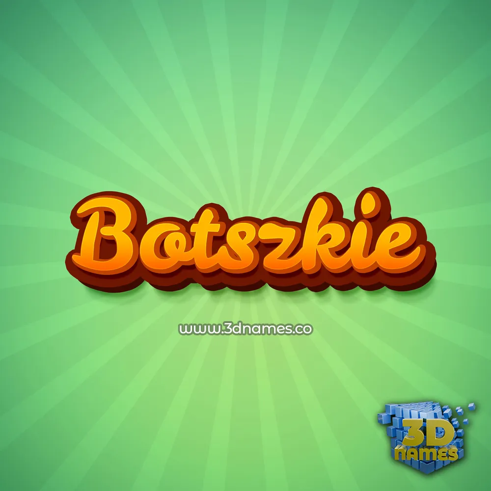 botszkie in Green Rays style - 3D name wallpaper botszkie in Green Rays style - 3D name wallpaper