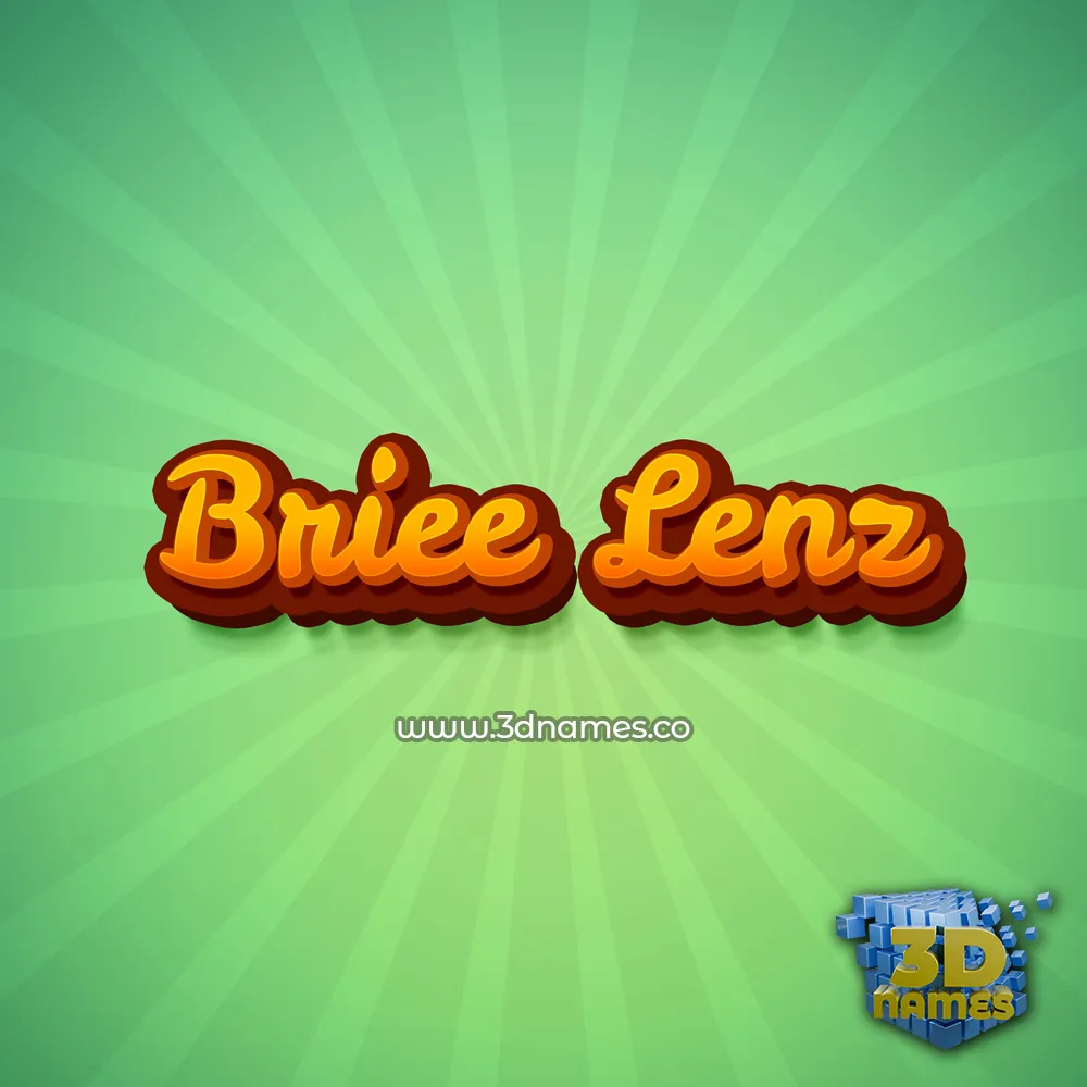briee lenz in Green Rays style - 3D name wallpaper