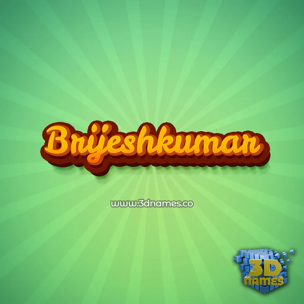 brijeshkumar in Green Rays style - 3D name wallpaper