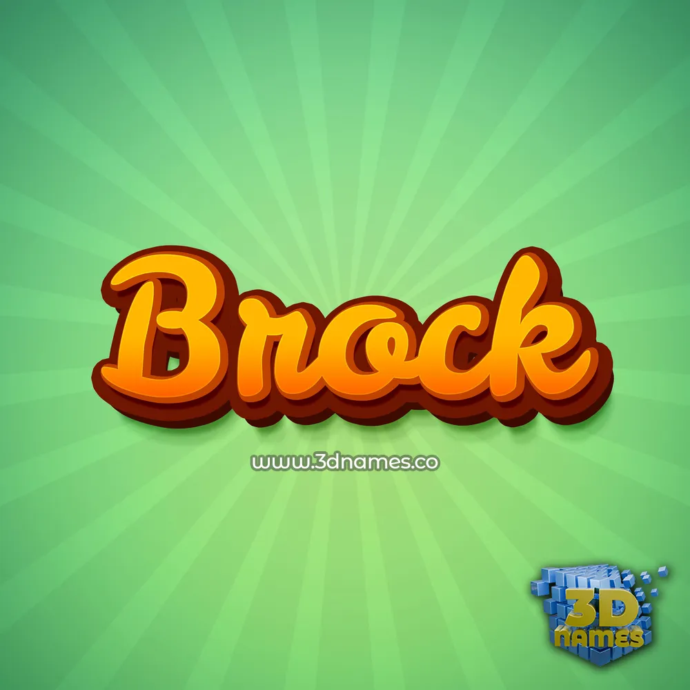 brock in Green Rays style - 3D name wallpaper brock in Green Rays style - 3D name wallpaper
