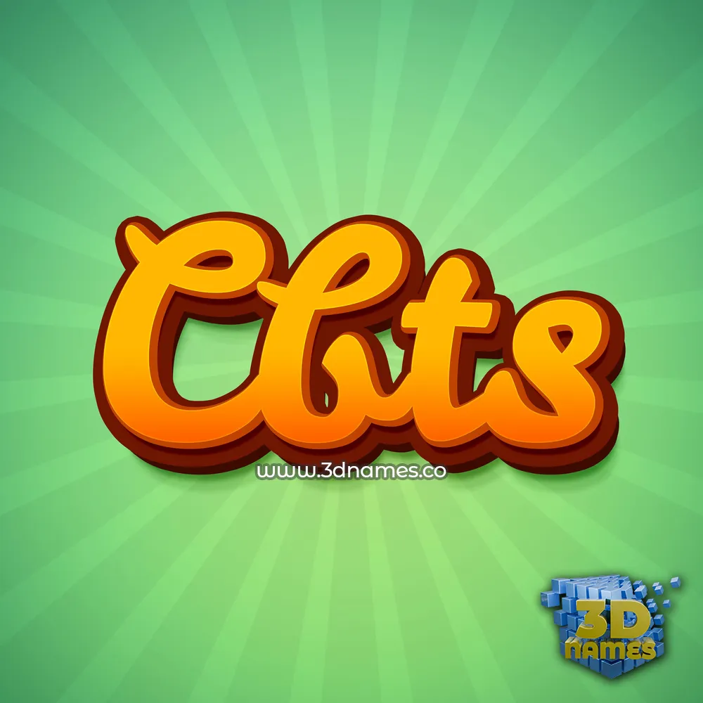 cbts in Green Rays style - 3D name wallpaper