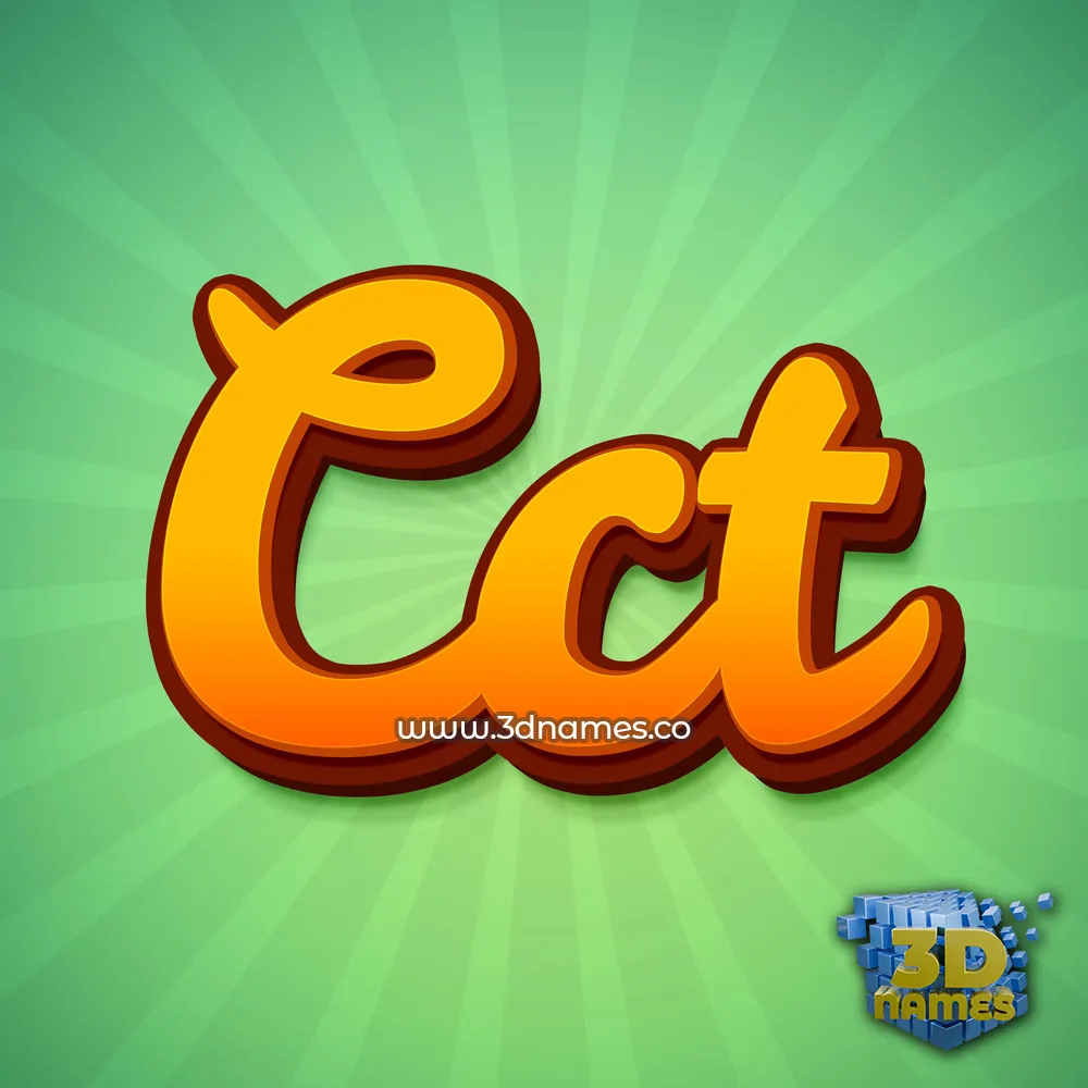 cct in Green Rays style - 3D name wallpaper