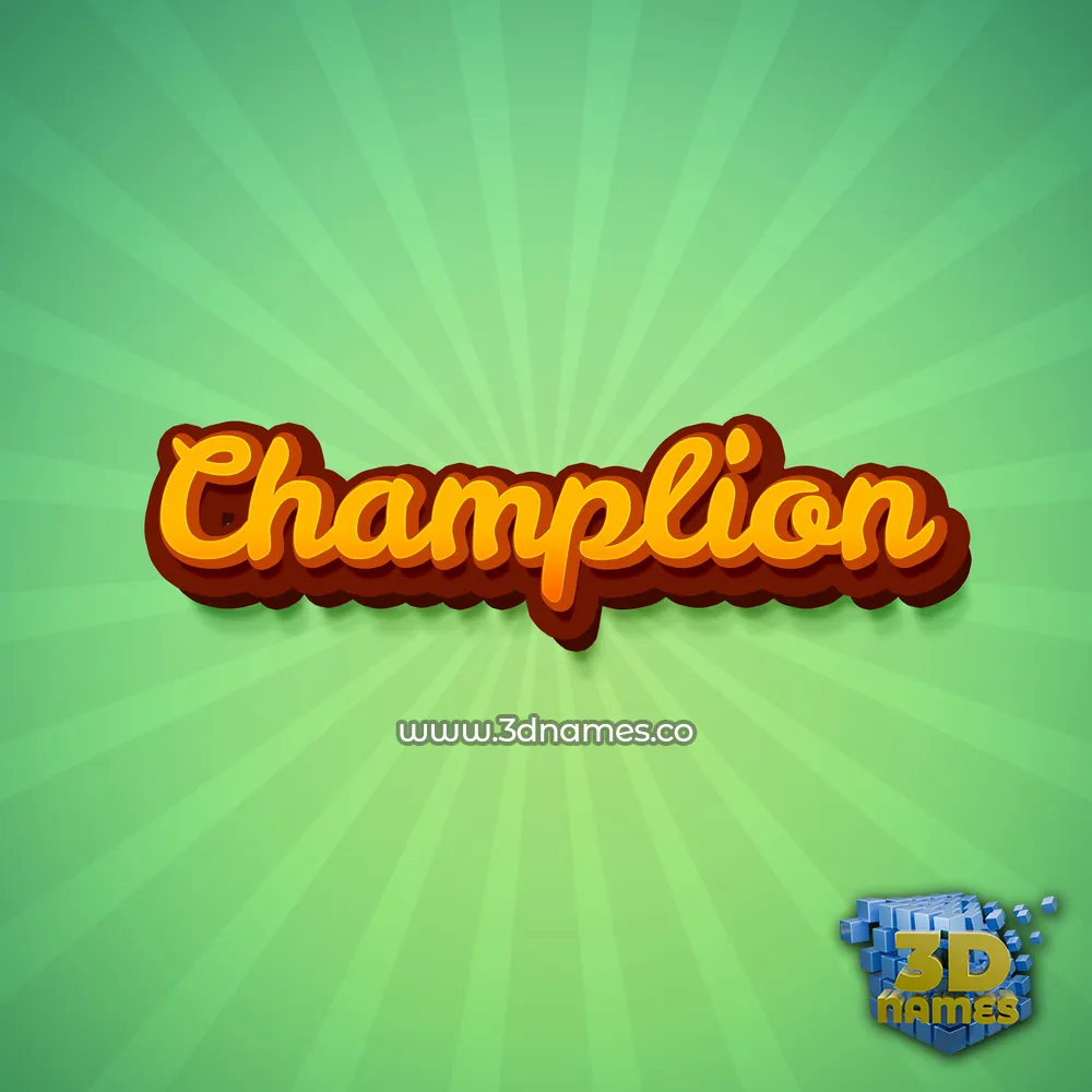 champlion in Green Rays style - 3D name wallpaper champlion in Green Rays style - 3D name wallpaper