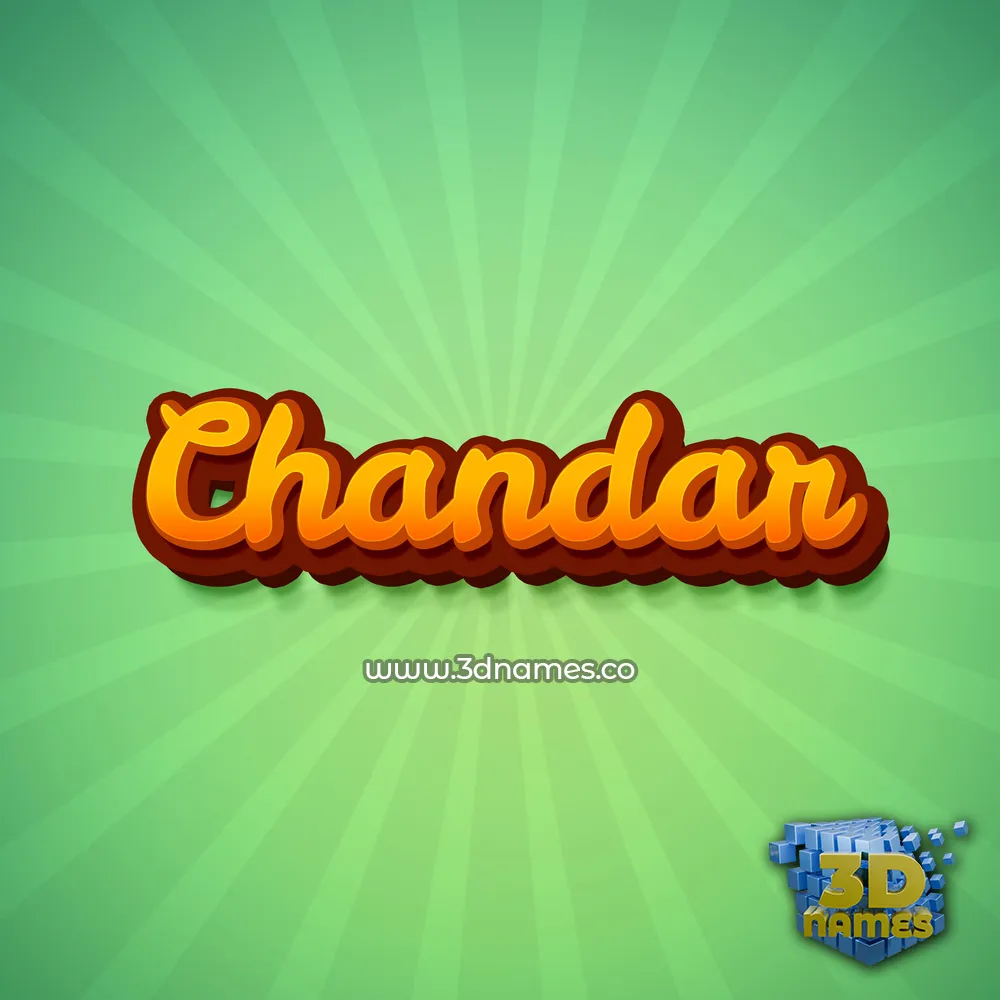 chandar in Green Rays style - 3D name wallpaper