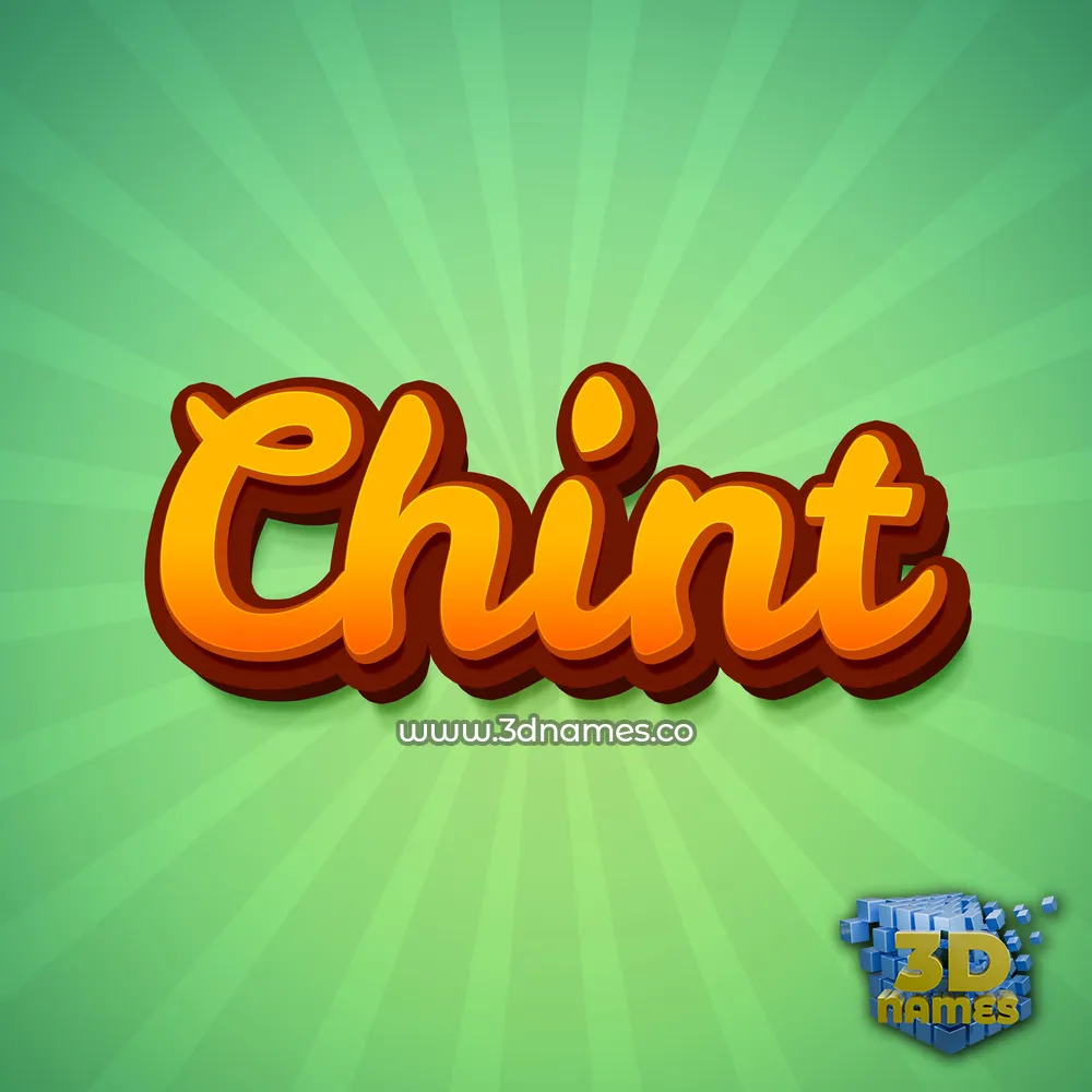 chint in Green Rays style - 3D name wallpaper chint in Green Rays style - 3D name wallpaper
