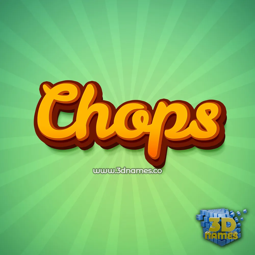 chops in Green Rays style - 3D name wallpaper chops in Green Rays style - 3D name wallpaper