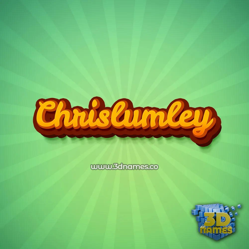 chrislumley in Green Rays style - 3D name wallpaper