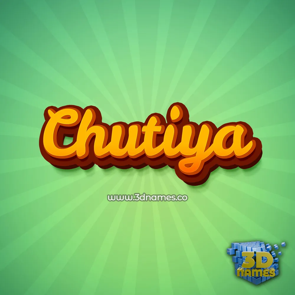 chutiya in Green Rays style - 3D name wallpaper