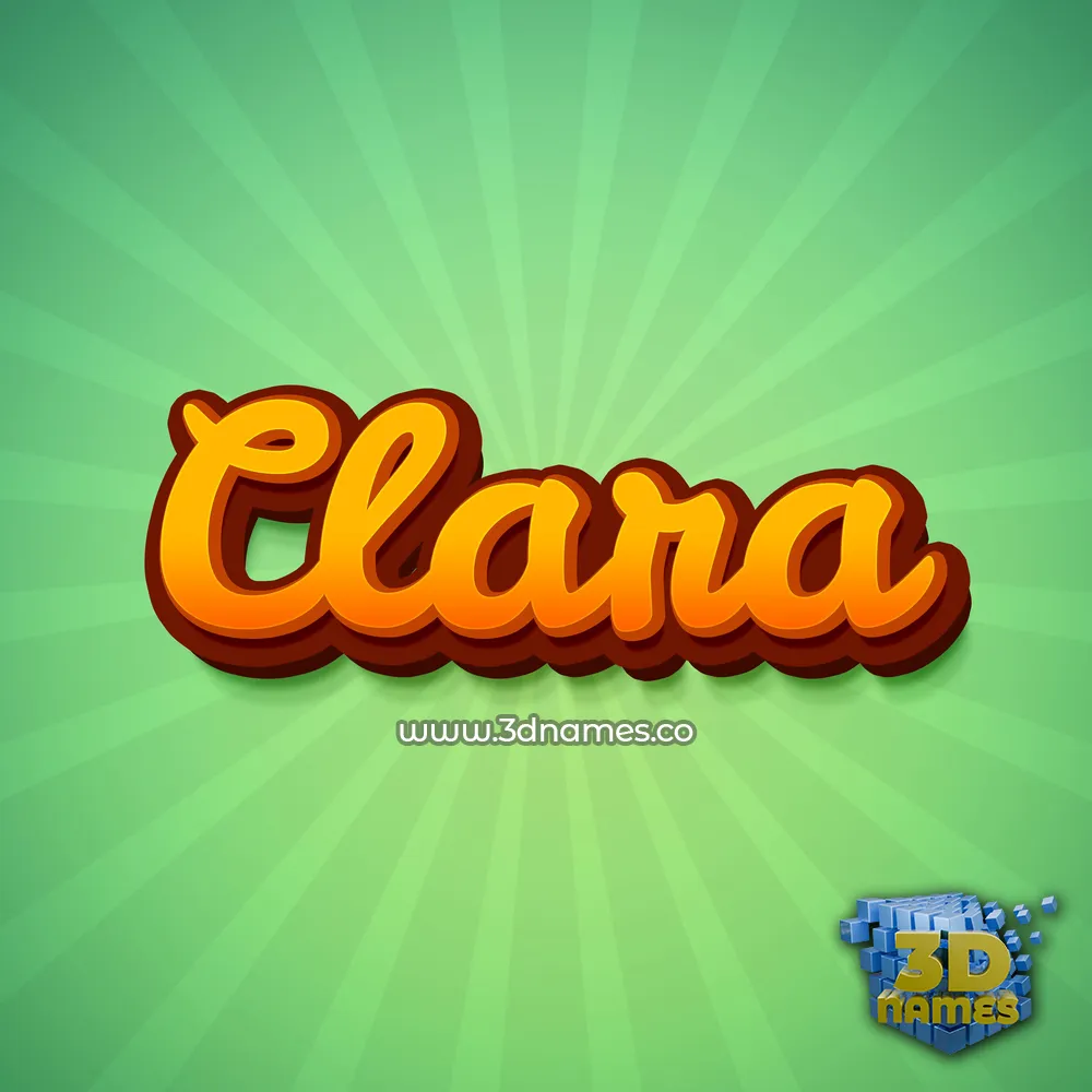 clara in Green Rays style - 3D name wallpaper clara in Green Rays style - 3D name wallpaper
