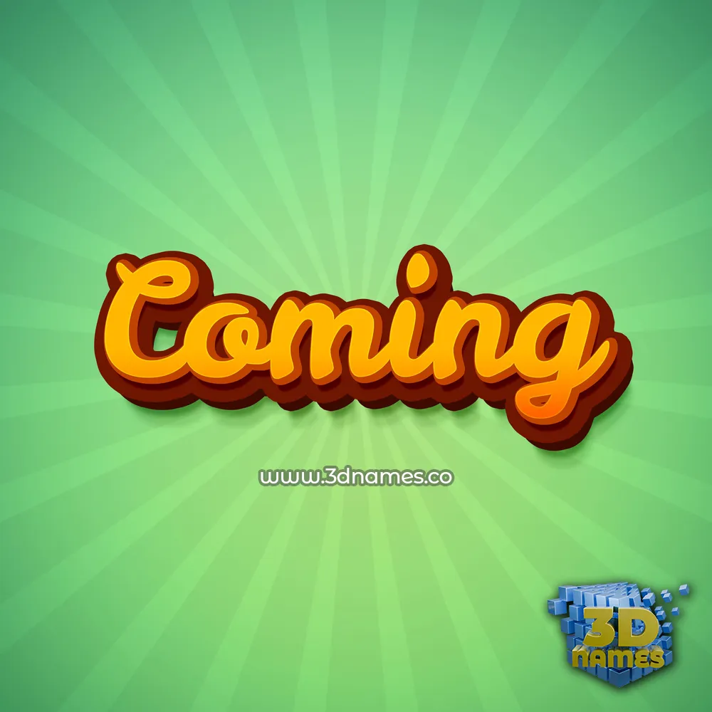 coming in Green Rays style - 3D name wallpaper coming in Green Rays style - 3D name wallpaper