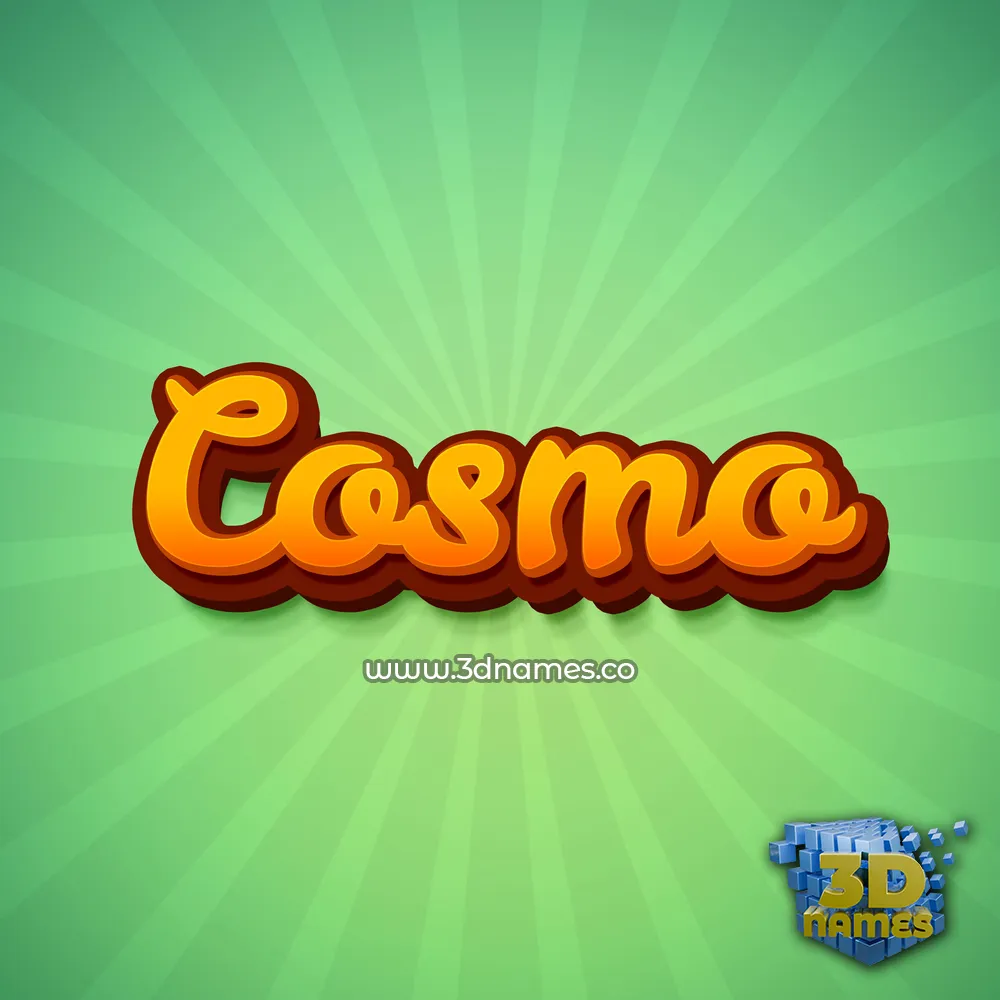 cosmo in Green Rays style - 3D name wallpaper