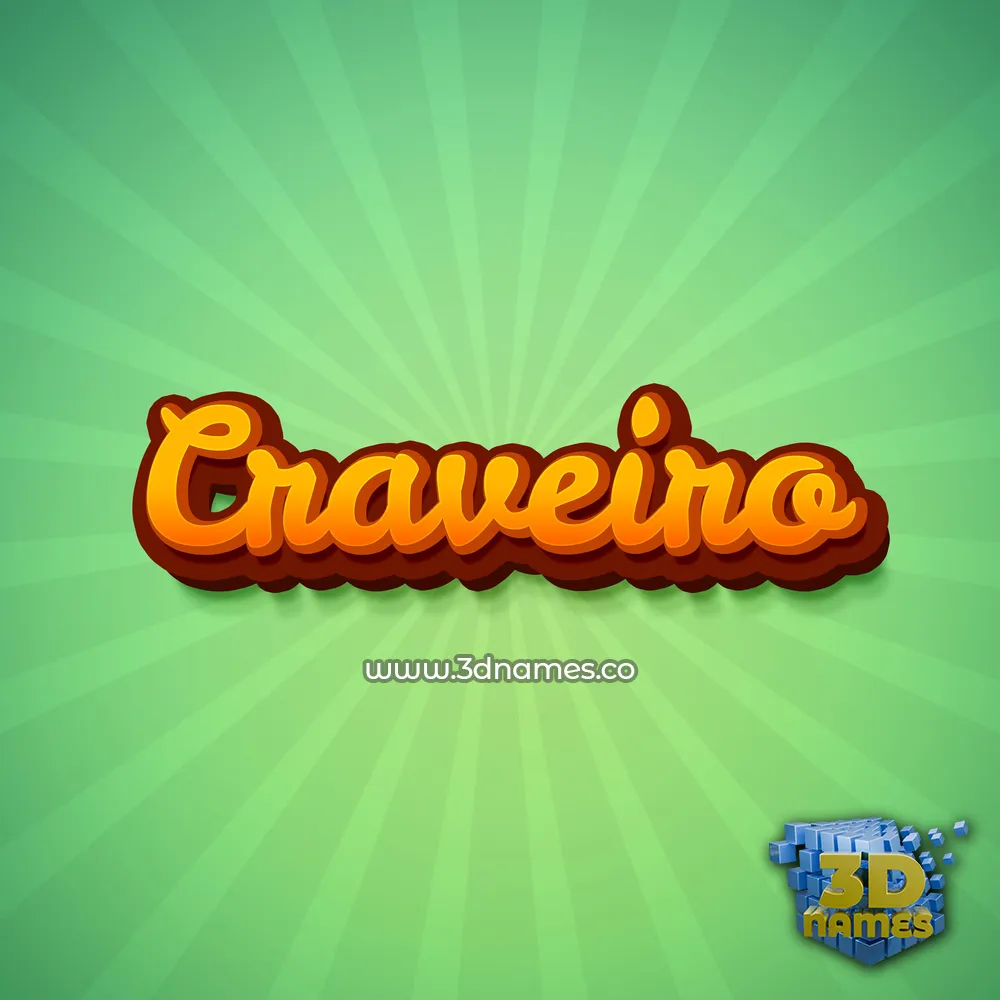 craveiro in Green Rays style - 3D name wallpaper