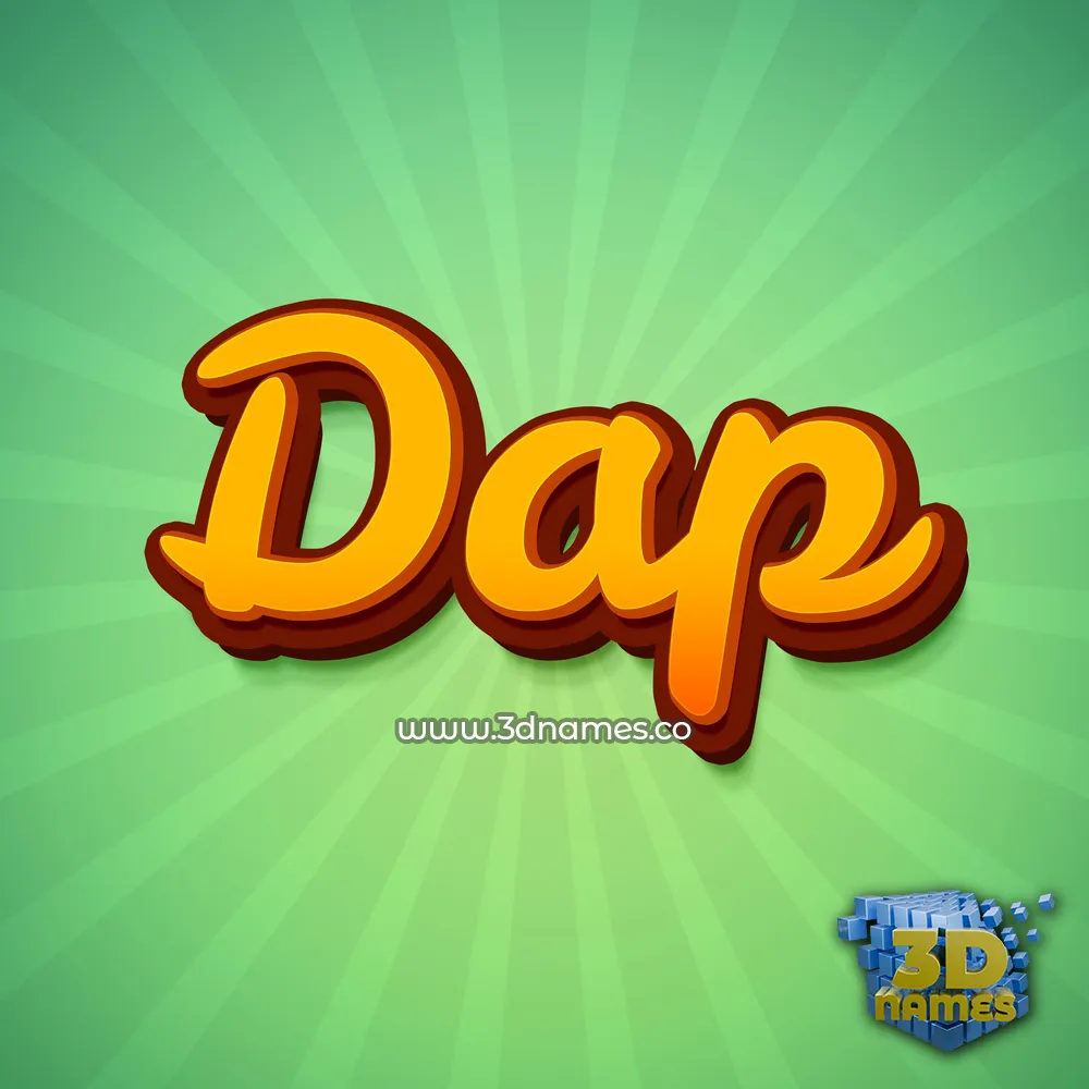 dap in Green Rays style - 3D name wallpaper dap in Green Rays style - 3D name wallpaper