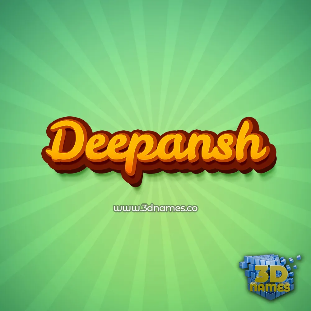 deepansh in Green Rays style - 3D name wallpaper