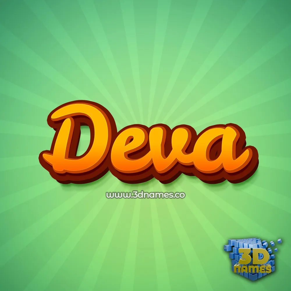 deva in Green Rays style - 3D name wallpaper deva in Green Rays style - 3D name wallpaper