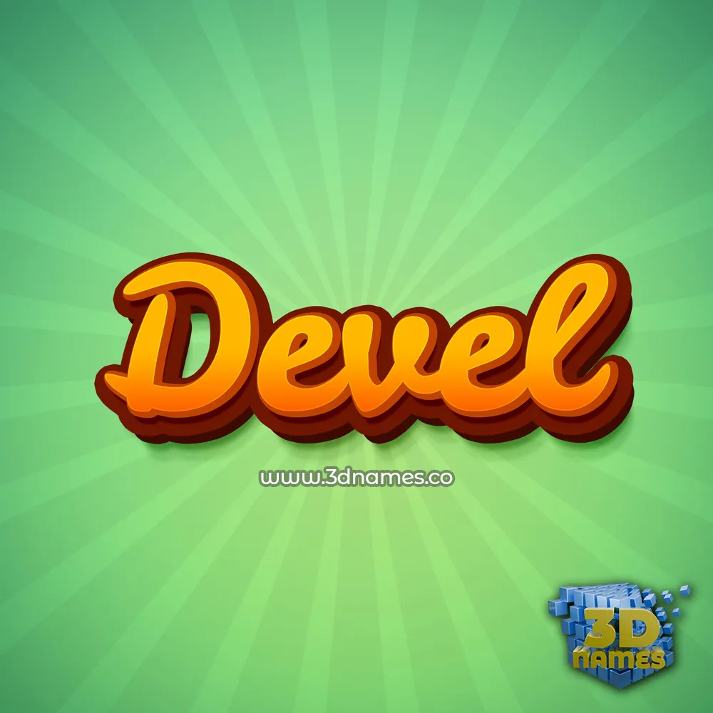 devel in Green Rays style - 3D name wallpaper devel in Green Rays style - 3D name wallpaper