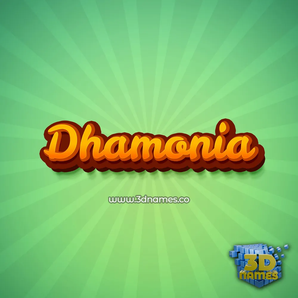 dhamonia in Green Rays style - 3D name wallpaper dhamonia in Green Rays style - 3D name wallpaper