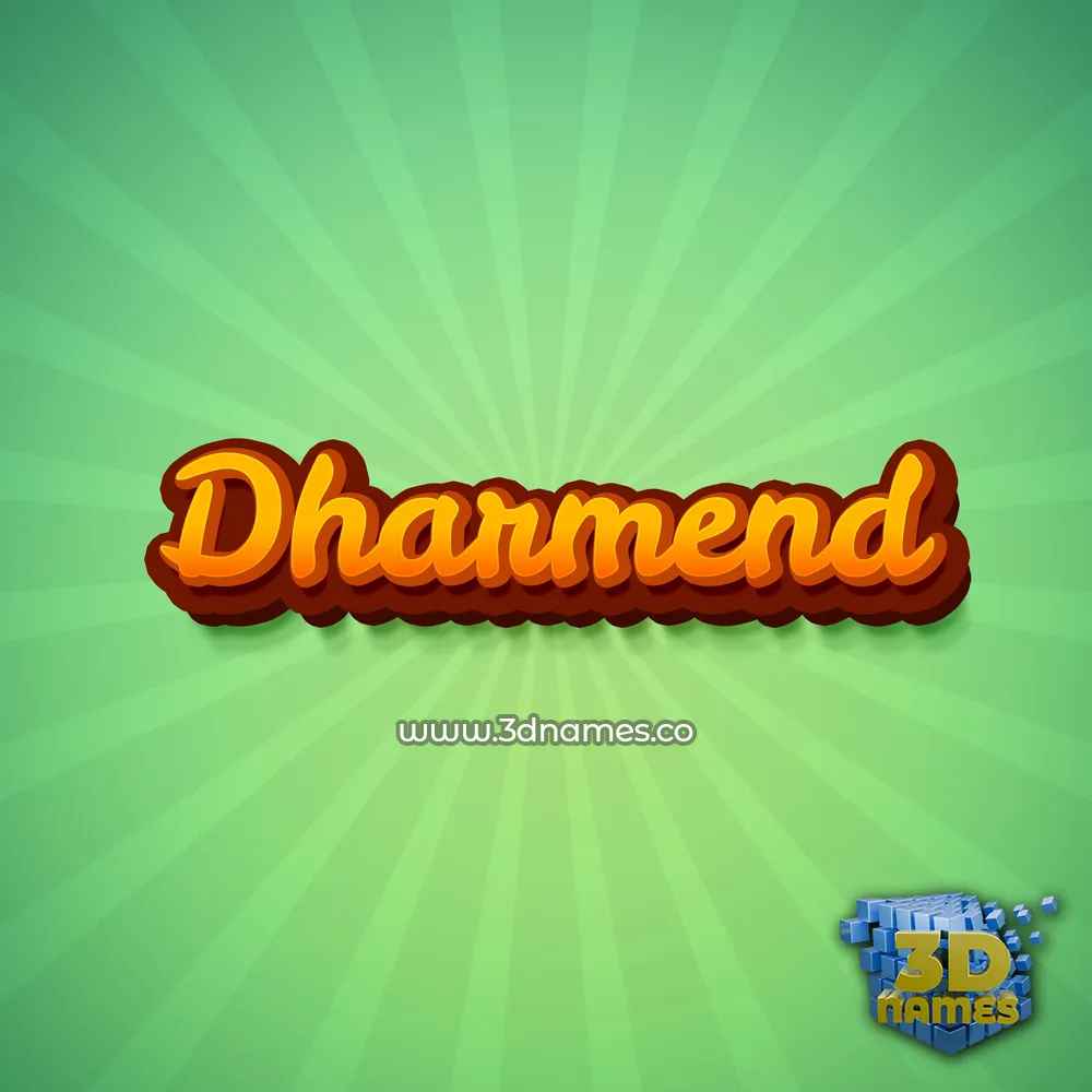 dharmend in Green Rays style - 3D name wallpaper