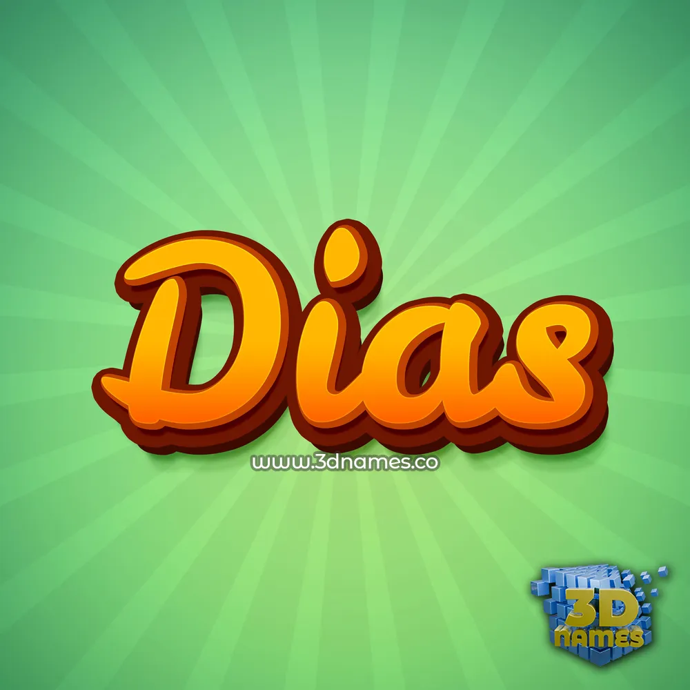 dias in Green Rays style - 3D name wallpaper dias in Green Rays style - 3D name wallpaper