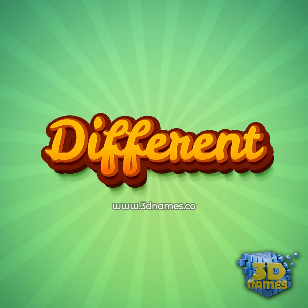 different in Green Rays style - 3D name wallpaper different in Green Rays style - 3D name wallpaper