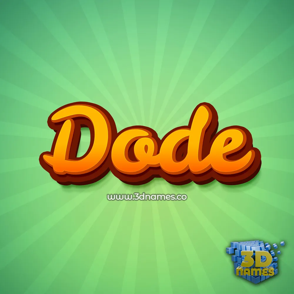 dode in Green Rays style - 3D name wallpaper dode in Green Rays style - 3D name wallpaper