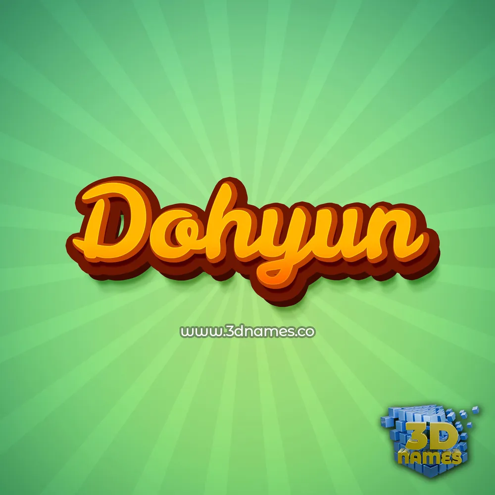 dohyun in Green Rays style - 3D name wallpaper dohyun in Green Rays style - 3D name wallpaper